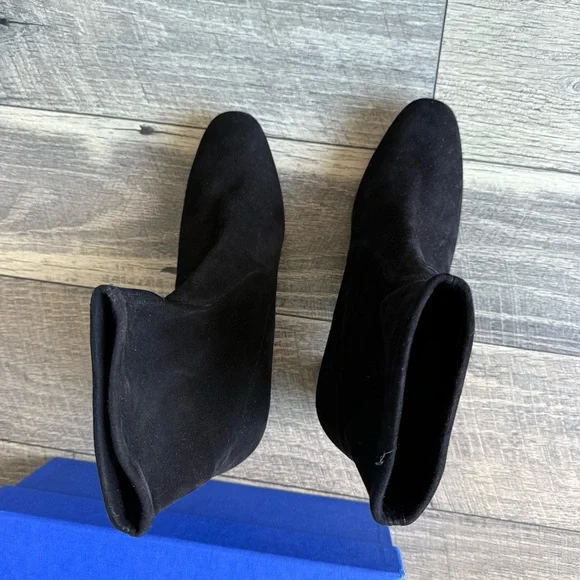NWT Stuart Weitzman Niki 60 Black Suede Ankle Boots Classic Size 11 (41.5) NIB